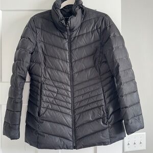 Women's Black Quilted Ski Jacket